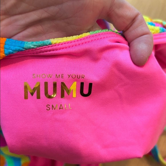 Show Me Your Mumu Bathing Suit Colorful Laguna Contour Scrunch Size NWOT Small - Picture 5 of 6